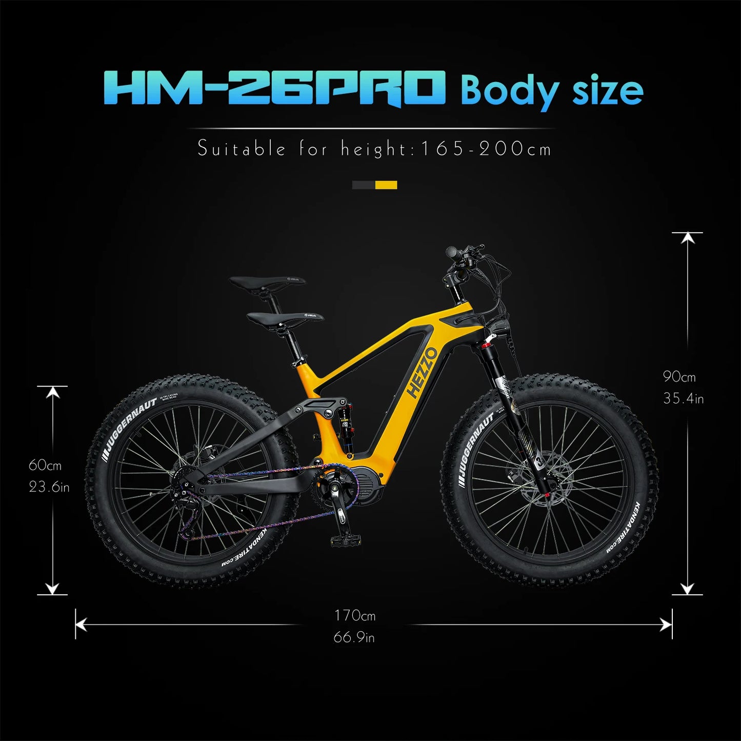 2024 HEZZO Carbon Fiber Electric Bicycle 52V 1000W BAFANG M620 Mid Drive 21Ah Emtb Fat Tire Ebike Off-Road 9 Speed Electric Bike