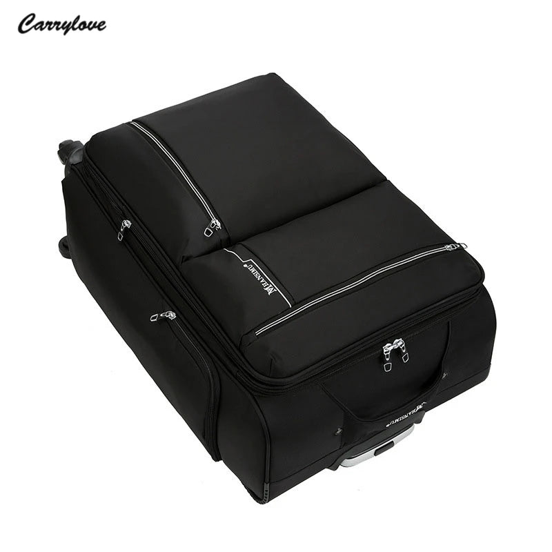 Carrylove 20"24"28" Inch Soft Waterproof Trolley Suitcase Set Rolling Luggage Bag 3 Pieces