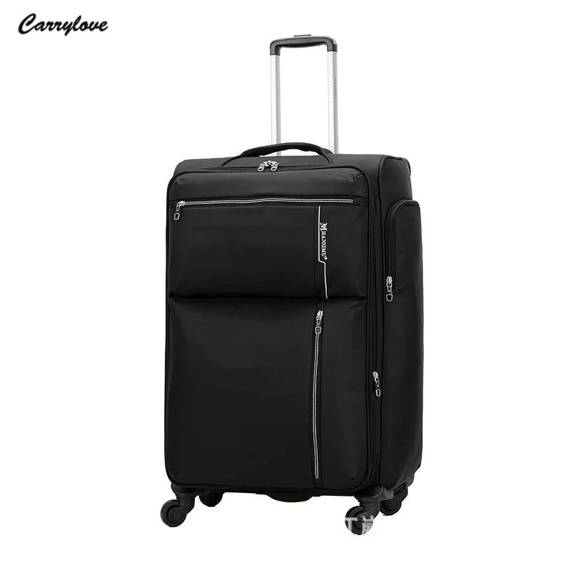 Carrylove 20"24"28" Inch Soft Waterproof Trolley Suitcase Set Rolling Luggage Bag 3 Pieces