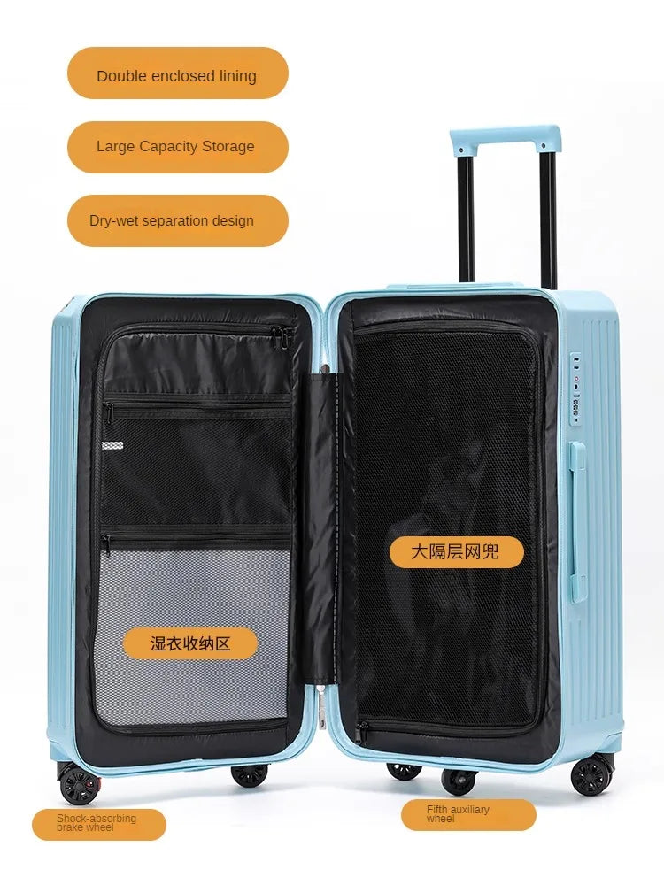 Large capacity luggage trolley case female 2024 new strong and durable 28-inch universal wheel travel password suitcase