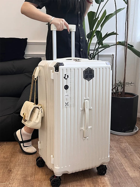 Large capacity luggage trolley case female 2024 new strong and durable 28-inch universal wheel travel password suitcase