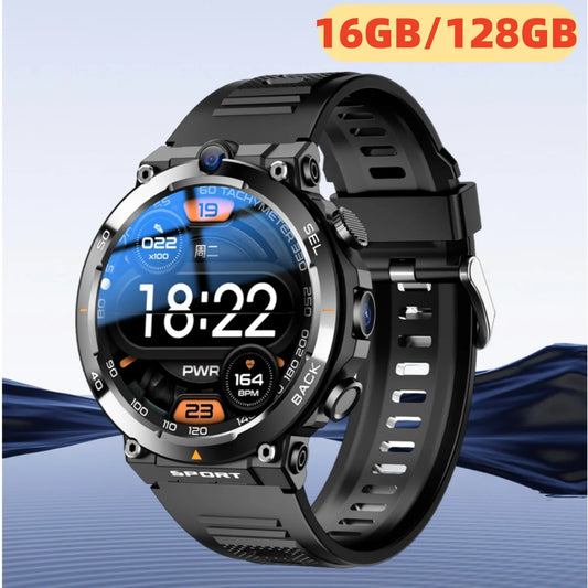 4G LTE Smartwatch 1.39" GPS Dual Camera Wifi SIM NFC Rugged 64G ROM Google Play APP Download IP67 Men Women Android Smart Watch