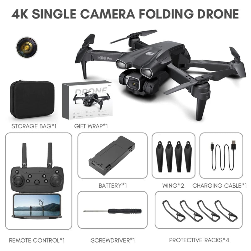 Foldable Drones with 4K Camera for Adults Quadcopter WiFi FPV Live Video